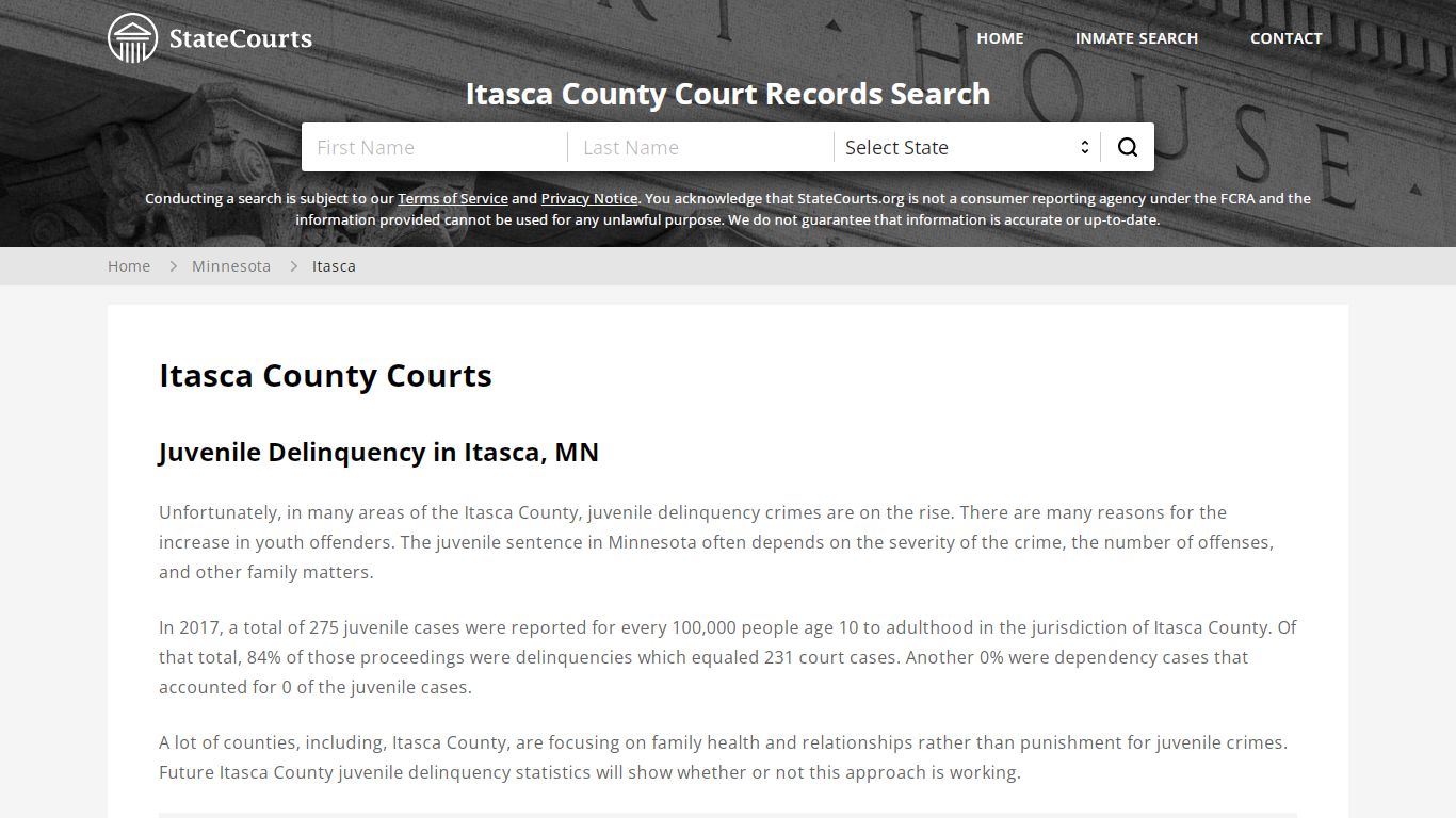 Itasca County, MN Courts - Records & Cases - StateCourts