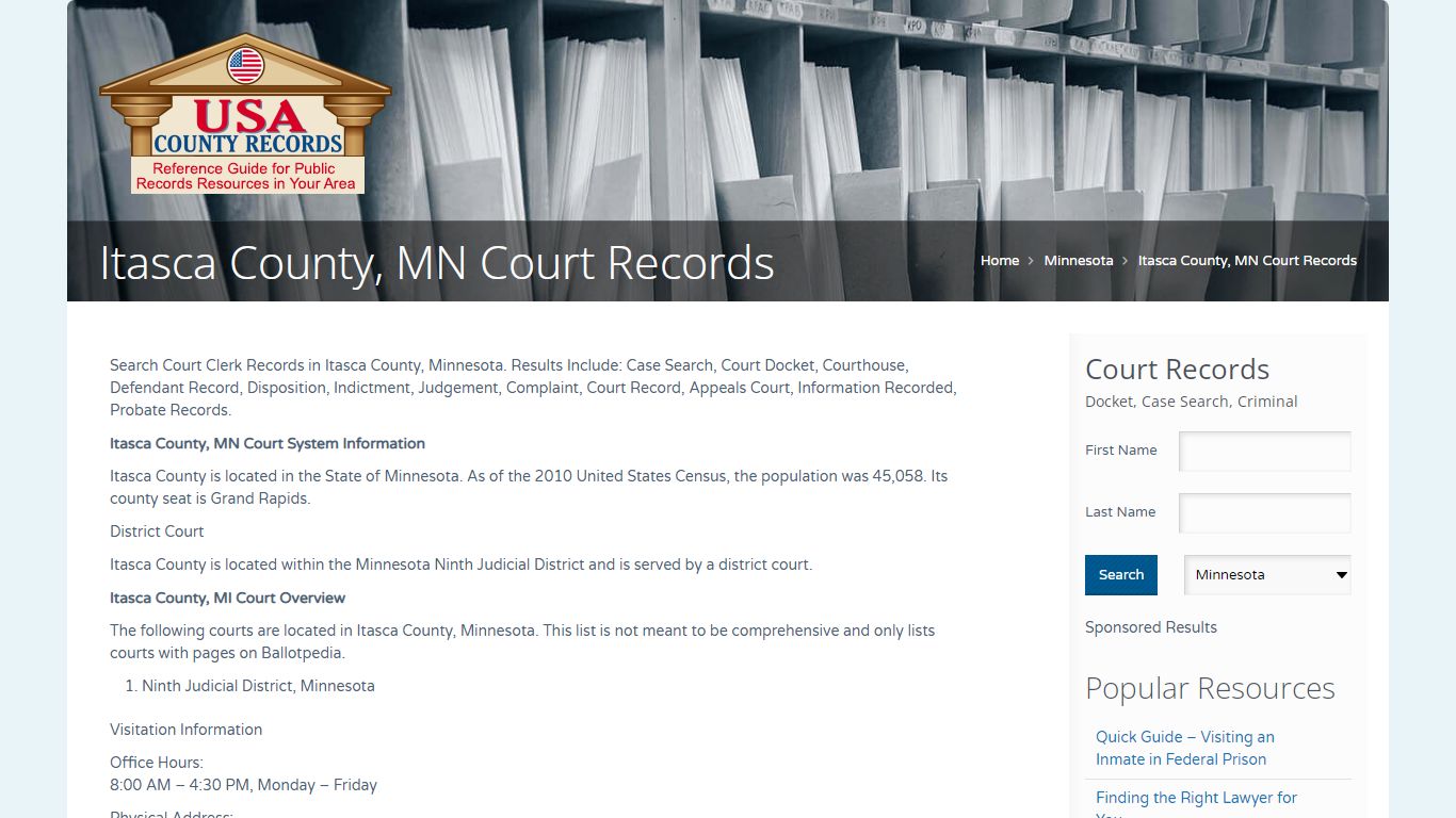 Itasca County, MN Court Records | Name Search